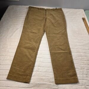 Polo‎ Ralph Lauren Corduroy Pants Tan Mens 40x32 Slim Fit Khaki Brown